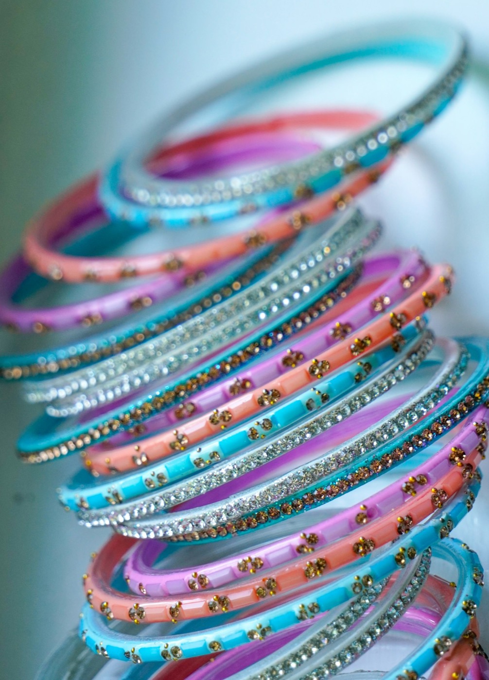 Jewel-Colour Bangle Stack